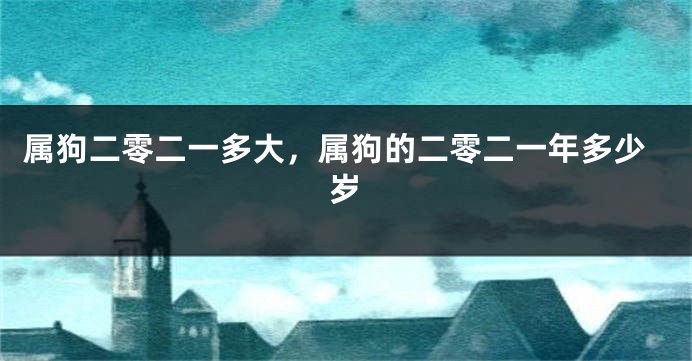 属狗二零二一多大，属狗的二零二一年多少岁