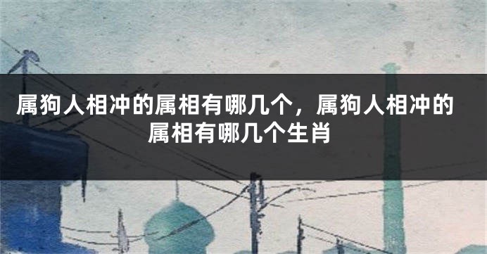 属狗人相冲的属相有哪几个，属狗人相冲的属相有哪几个生肖