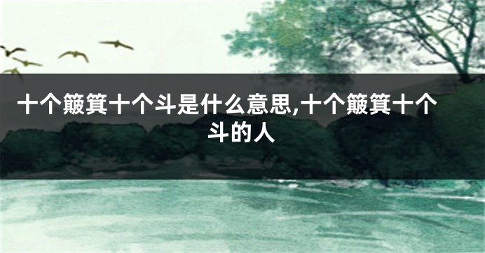 十个簸箕十个斗是什么意思,十个簸箕十个斗的人