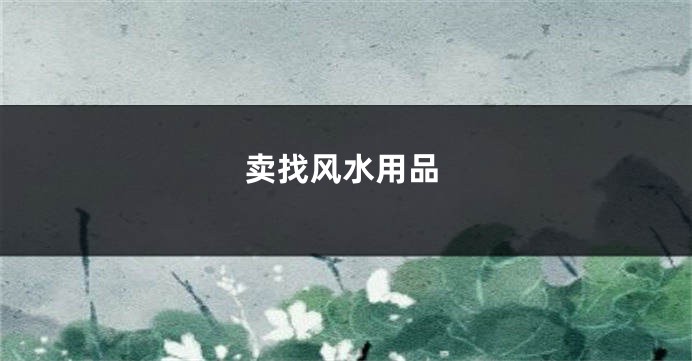 卖找风水用品