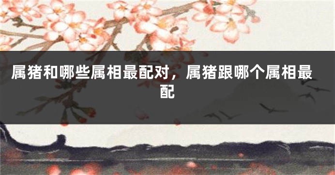 属猪和哪些属相最配对，属猪跟哪个属相最配