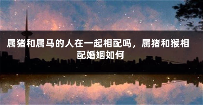 属猪和属马的人在一起相配吗，属猪和猴相配婚姻如何