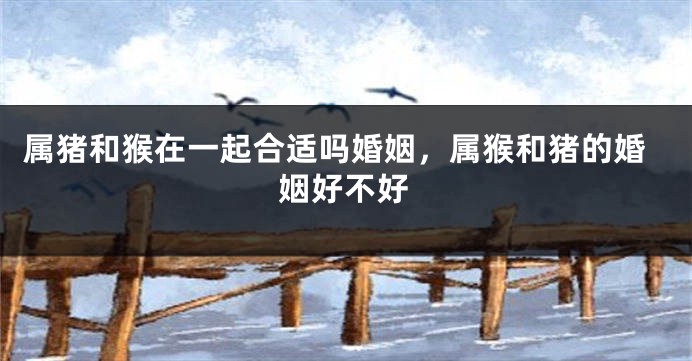 属猪和猴在一起合适吗婚姻，属猴和猪的婚姻好不好