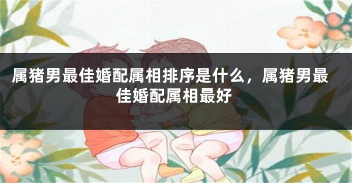属猪男最佳婚配属相排序是什么，属猪男最佳婚配属相最好