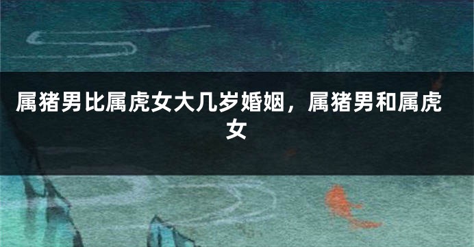 属猪男比属虎女大几岁婚姻，属猪男和属虎女