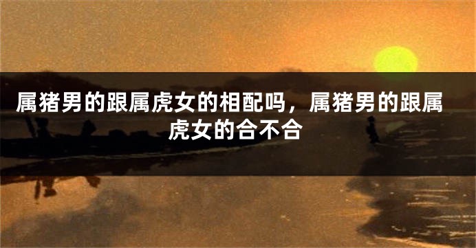属猪男的跟属虎女的相配吗，属猪男的跟属虎女的合不合