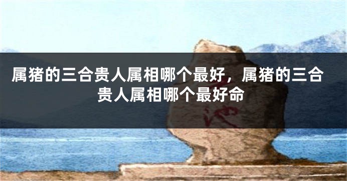 属猪的三合贵人属相哪个最好，属猪的三合贵人属相哪个最好命