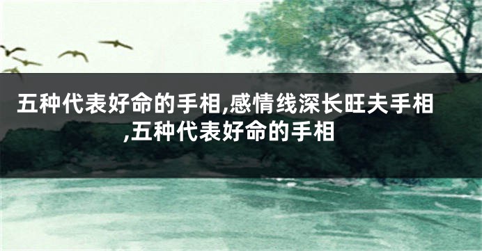 五种代表好命的手相,感情线深长旺夫手相,五种代表好命的手相