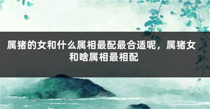 属猪的女和什么属相最配最合适呢，属猪女和啥属相最相配
