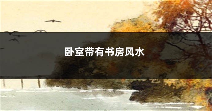 卧室带有书房风水