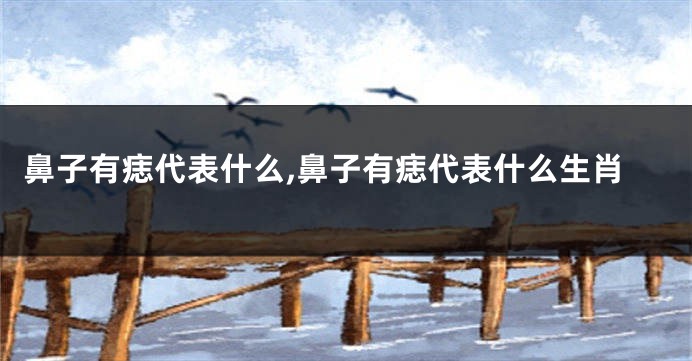 鼻子有痣代表什么,鼻子有痣代表什么生肖