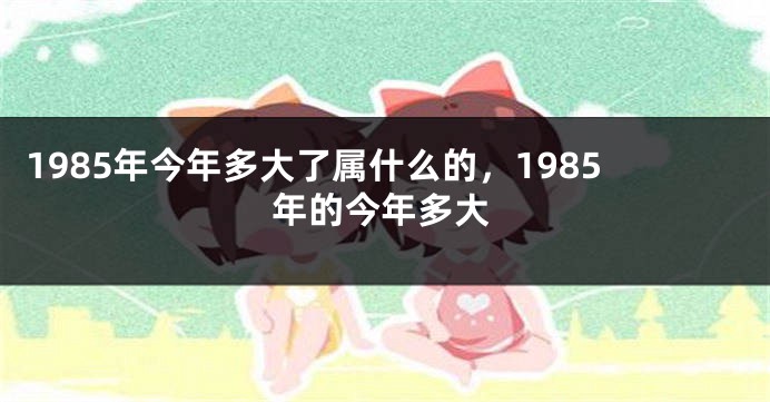 1985年今年多大了属什么的，1985年的今年多大