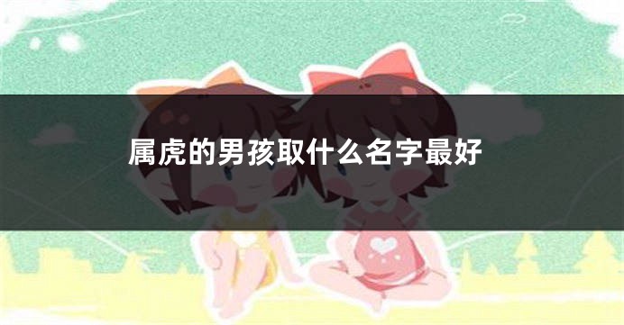 属虎的男孩取什么名字最好