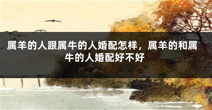 属羊的人跟属牛的人婚配怎样，属羊的和属牛的人婚配好不好