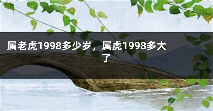 属老虎1998多少岁，属虎1998多大了