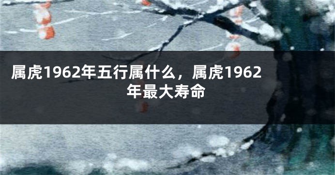 属虎1962年五行属什么，属虎1962年最大寿命