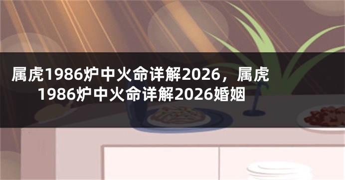 属虎1986炉中火命详解2026，属虎1986炉中火命详解2026婚姻