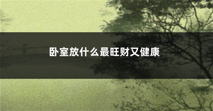 卧室放什么最旺财又健康