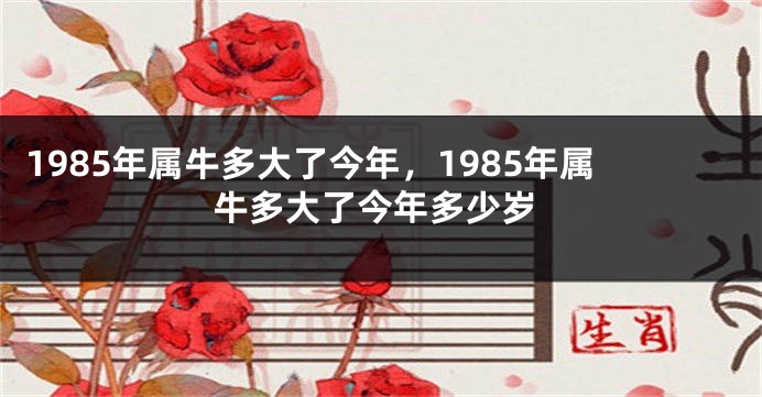 1985年属牛多大了今年，1985年属牛多大了今年多少岁