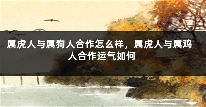 属虎人与属狗人合作怎么样，属虎人与属鸡人合作运气如何