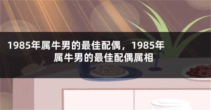 1985年属牛男的最佳配偶，1985年属牛男的最佳配偶属相