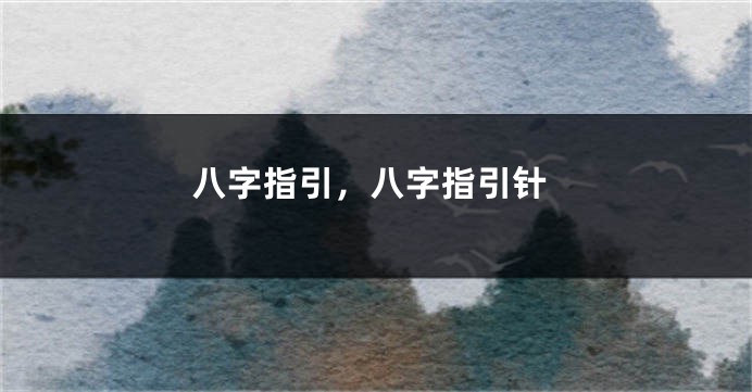 八字指引，八字指引针