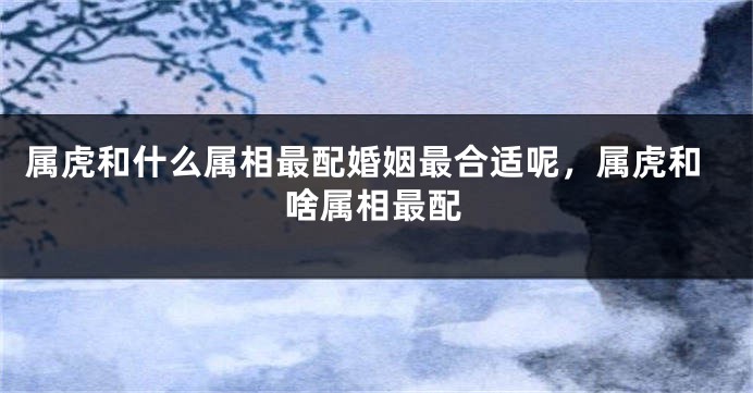 属虎和什么属相最配婚姻最合适呢，属虎和啥属相最配