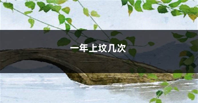 一年上坟几次