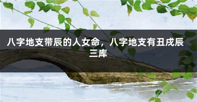 八字地支带辰的人女命，八字地支有丑戌辰三库