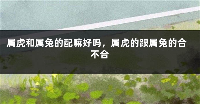 属虎和属兔的配嘛好吗，属虎的跟属兔的合不合