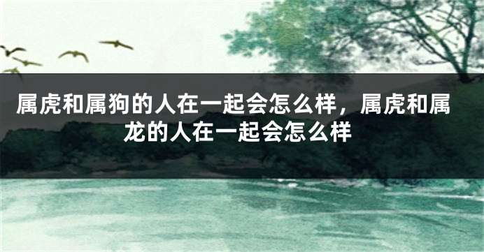 属虎和属狗的人在一起会怎么样，属虎和属龙的人在一起会怎么样