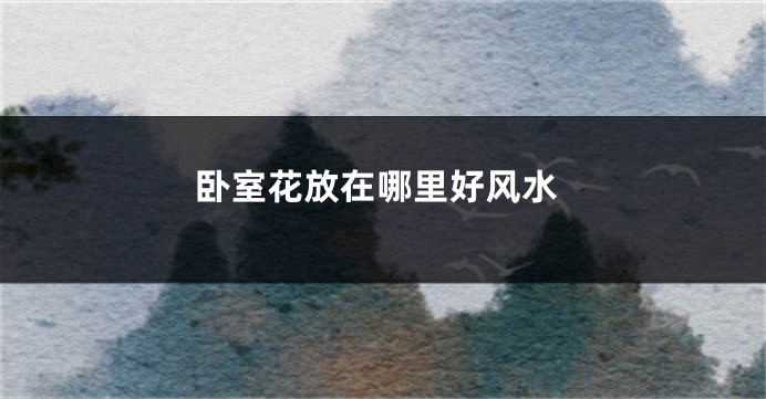 卧室花放在哪里好风水
