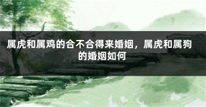 属虎和属鸡的合不合得来婚姻，属虎和属狗的婚姻如何