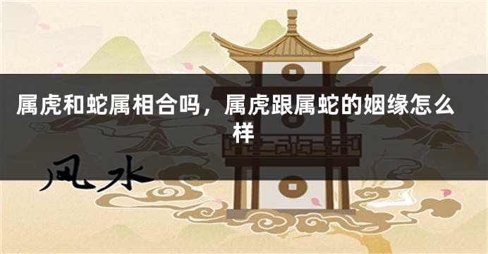 属虎和蛇属相合吗，属虎跟属蛇的姻缘怎么样