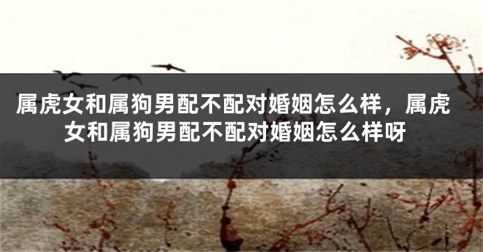 属虎女和属狗男配不配对婚姻怎么样，属虎女和属狗男配不配对婚姻怎么样呀