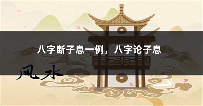 八字断子息一例，八字论子息