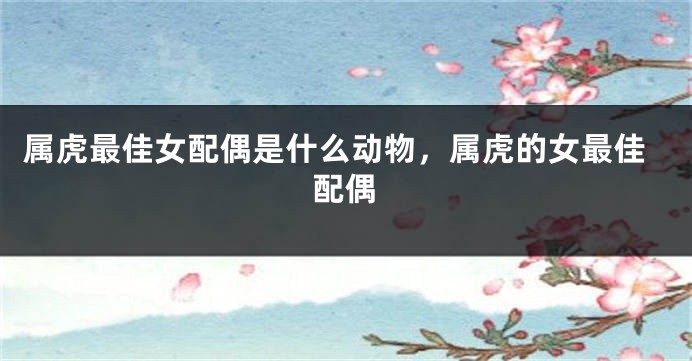 属虎最佳女配偶是什么动物，属虎的女最佳配偶