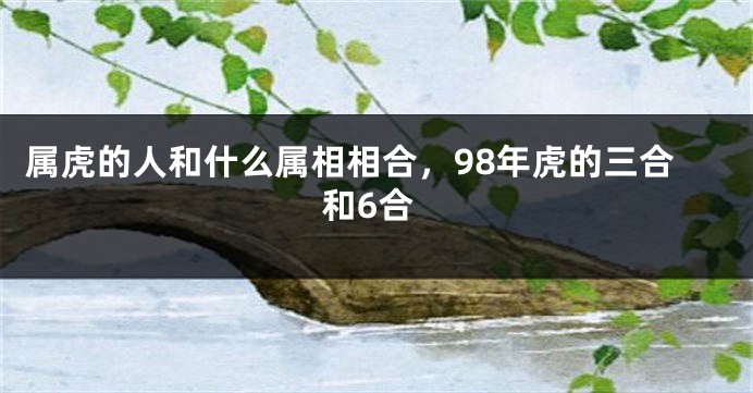 属虎的人和什么属相相合，98年虎的三合和6合