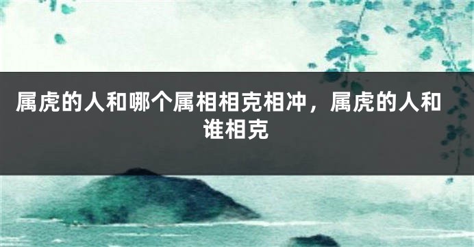 属虎的人和哪个属相相克相冲，属虎的人和谁相克