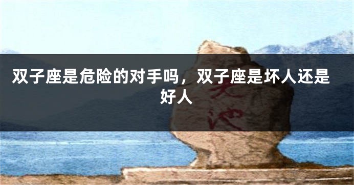 双子座是危险的对手吗，双子座是坏人还是好人