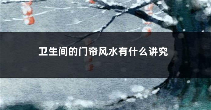 卫生间的门帘风水有什么讲究