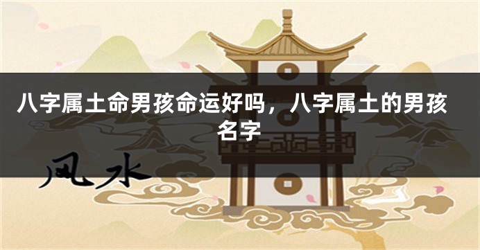 八字属土命男孩命运好吗，八字属土的男孩名字