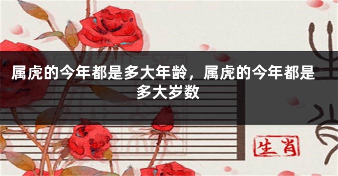属虎的今年都是多大年龄，属虎的今年都是多大岁数