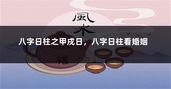 八字日柱之甲戌日，八字日柱看婚姻
