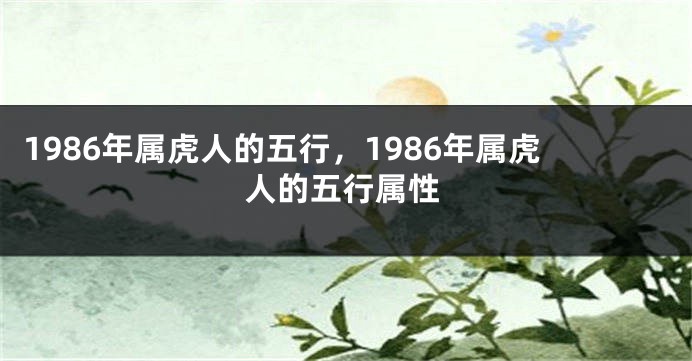 1986年属虎人的五行，1986年属虎人的五行属性