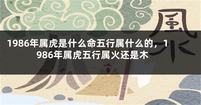 1986年属虎是什么命五行属什么的，1986年属虎五行属火还是木