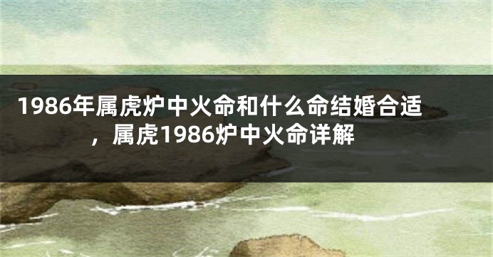 1986年属虎炉中火命和什么命结婚合适，属虎1986炉中火命详解