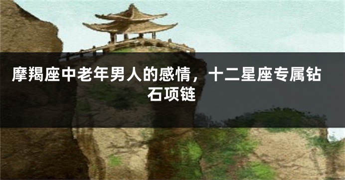 摩羯座中老年男人的感情，十二星座专属钻石项链