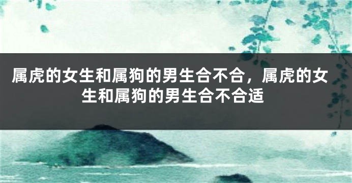 属虎的女生和属狗的男生合不合，属虎的女生和属狗的男生合不合适