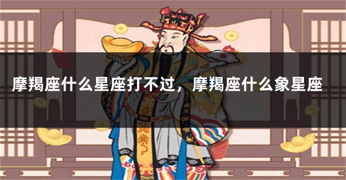 摩羯座什么星座打不过，摩羯座什么象星座